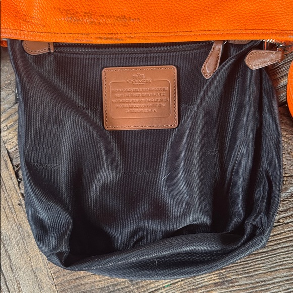 Coach vintage  neon orange duffle mini bucket feed bag crossbody (flaws) w/COA - Picture 14 of 16